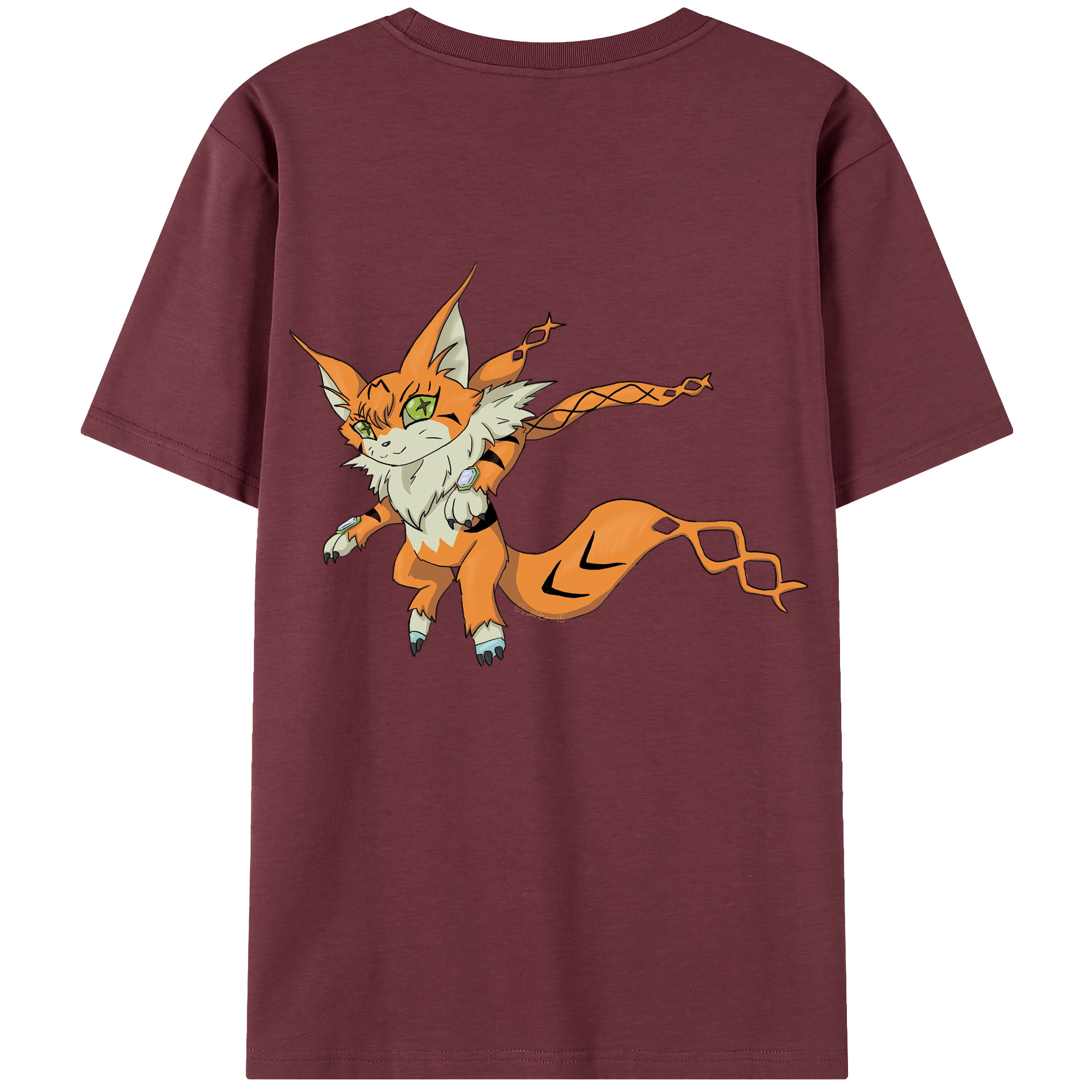（画像用） Digimon デジタルモンスター/デジモン 綿100％半袖Tシャツ（背面プリント）